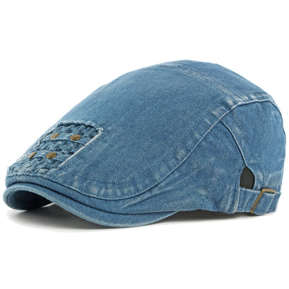 Winchester Geometric Artist Beret in Middle Blue