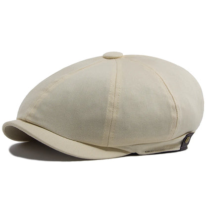 Soft Top Cotton Newsboy Cap | Gentleman's Octagonal Cap | Urban Caps NZ