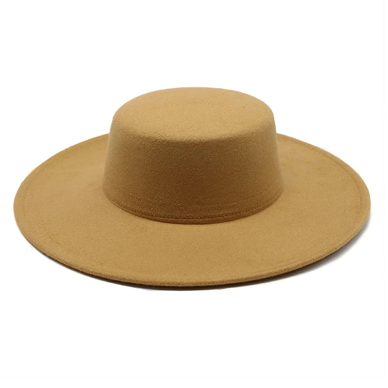 Classic Wide Brim Fedora Hat – Structured Formal Travel Cap