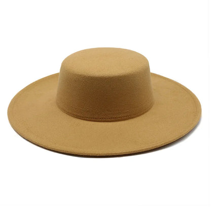 Classic Wide Brim Fedora Hat – Structured Formal Travel Cap