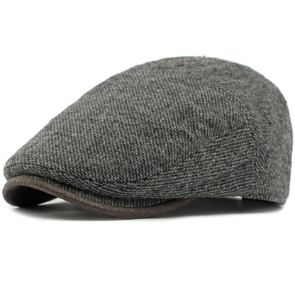 Siena Wool Artist Beret in Black Grey