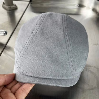 Torino XL Cotton Flat Cap – Extra Large Newsboy Cap for Men & Women (55–65cm)