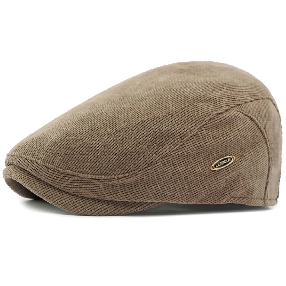 Exeter Knitted Artist Beret in Dark Khaki