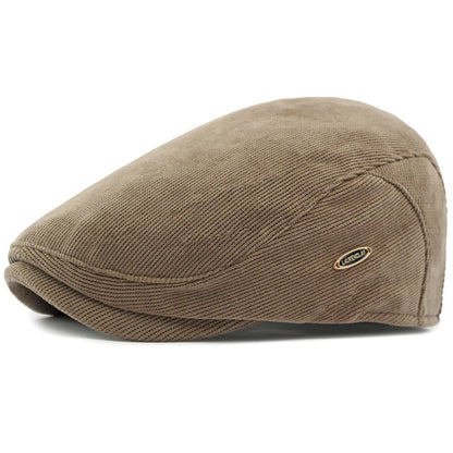 Exeter Knitted Artist Beret in Dark Khaki