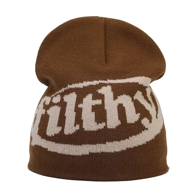 The Skullcap | Y2K Letter Knitted Hip Hop Beanie | Urban Caps NZ