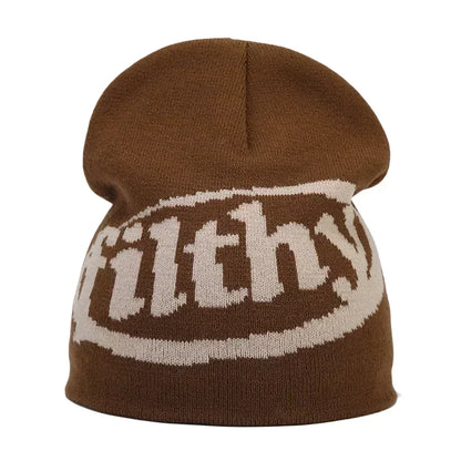 The Skullcap | Y2K Letter Knitted Hip Hop Beanie | Urban Caps NZ