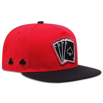 The Ace | Playing Card Embroidery Unisex Snapback Cap | Urban Caps NZ