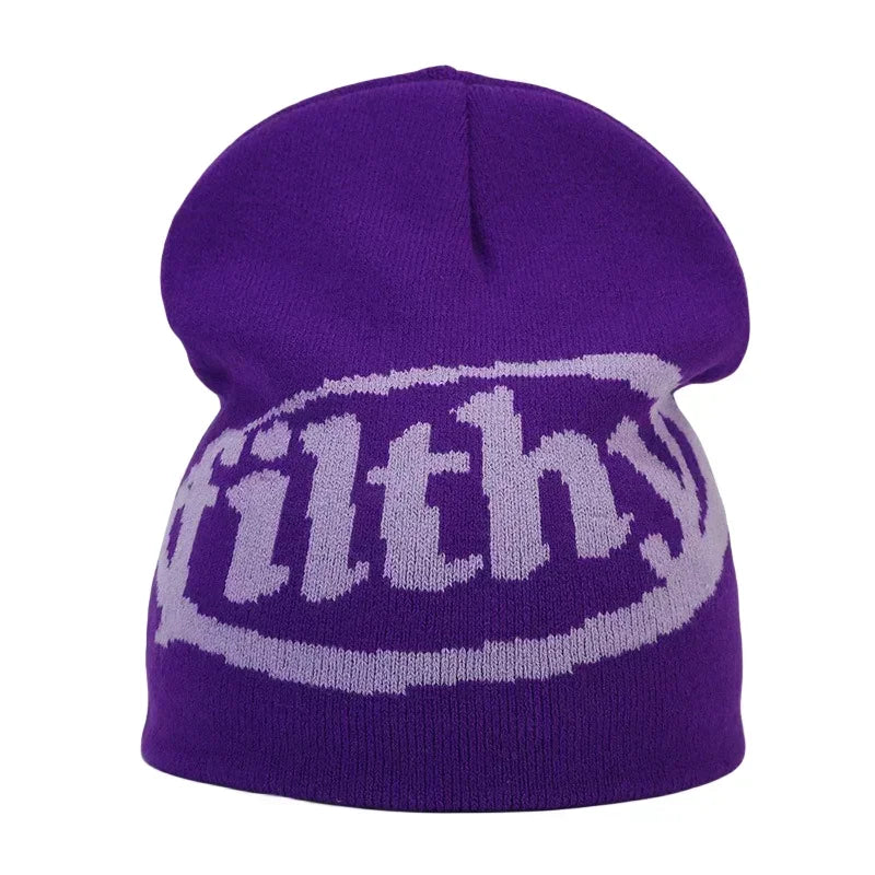The Skullcap | Y2K Letter Knitted Hip Hop Beanie | Urban Caps NZ