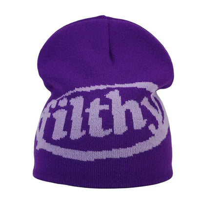 The Skullcap | Y2K Letter Knitted Hip Hop Beanie | Urban Caps NZ