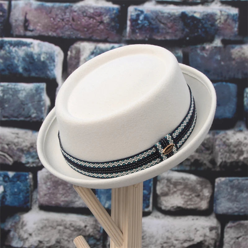 Paris Noir Wool Felt Pork Pie Hat | Urban Caps