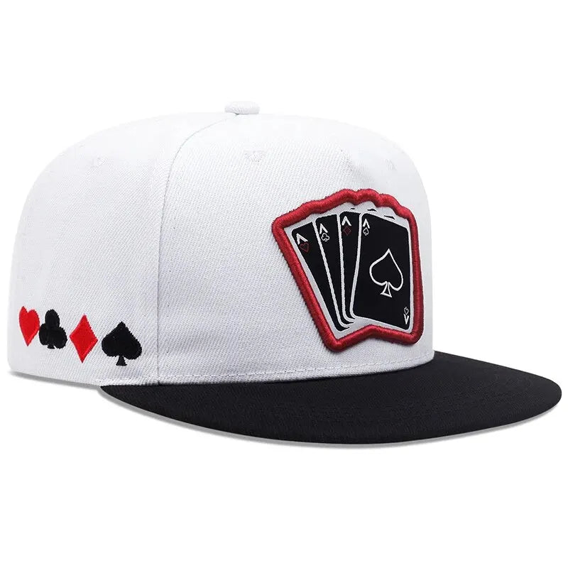 The Ace | Playing Card Embroidery Unisex Snapback Cap | Urban Caps NZ
