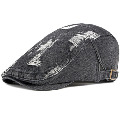 Denbigh Denim-Style Beret in Black