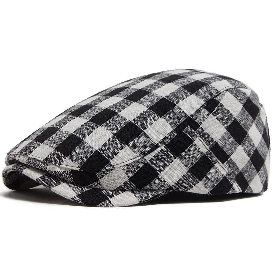Vintage Plaid Ivy Cap | Traditional Country Flat Cap | Urban Caps NZ