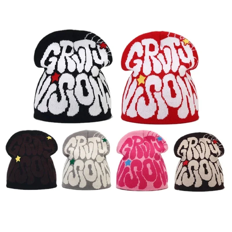 The Skullcap | Y2K Letter Knitted Hip Hop Beanie | Urban Caps NZ