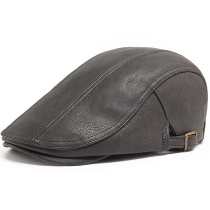 Faux Leather Ivy Cap | English Gentleman's Flat Cap | Urban Caps NZ