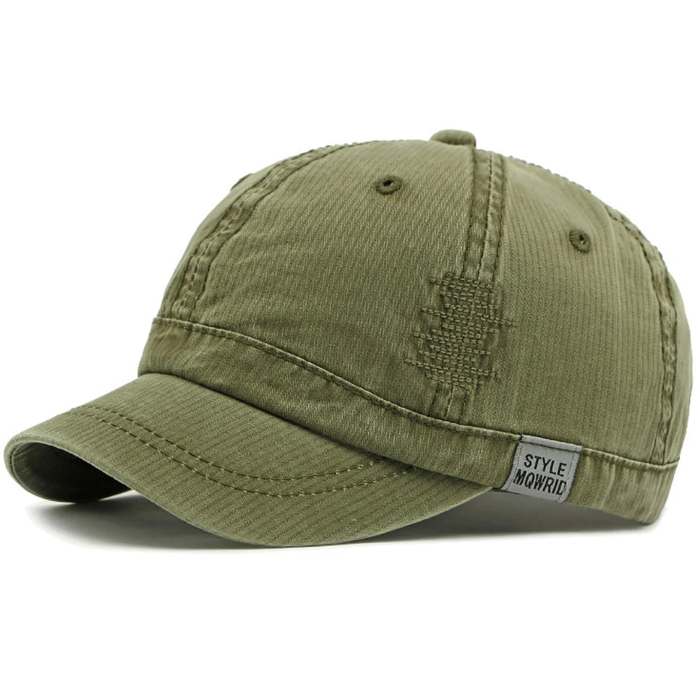 Keswick 6-Panel Cotton Cap in Army Green
