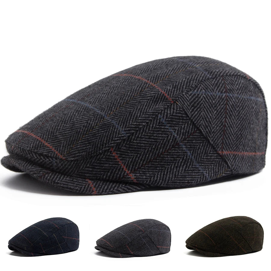 Woollen Herringbone Ivy Cap | Highland Heritage Flat Cap | Urban Caps NZ
