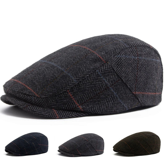Woollen Herringbone Ivy Cap | Highland Heritage Flat Cap | Urban Caps NZ