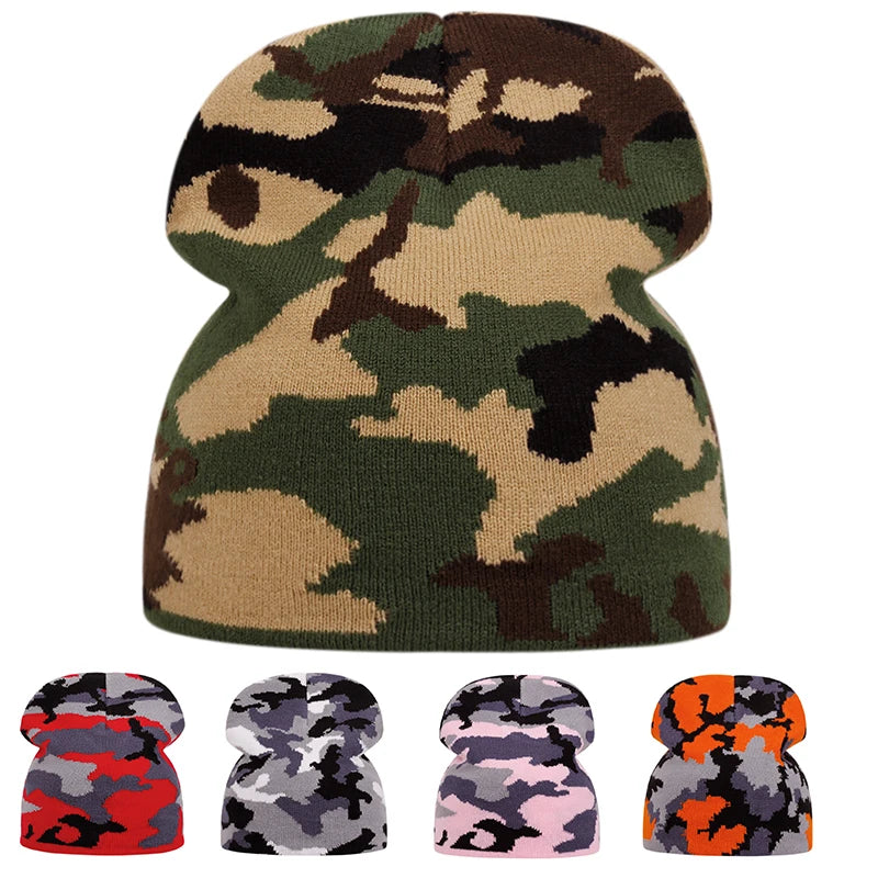 The Moorland | Simple Camouflage Wool Knitted Beanie | Urban Caps NZ