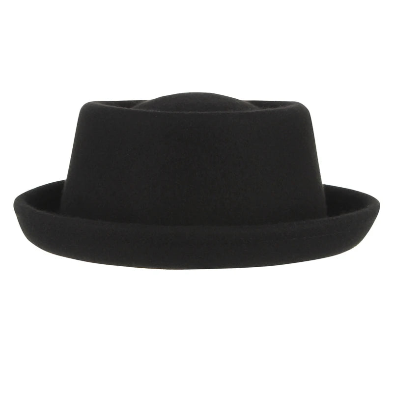Paris Noir Wool Felt Pork Pie Hat | Urban Caps