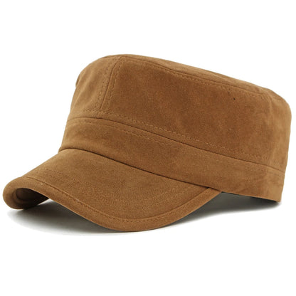 Islington Suede Cadet Cap in Khaki