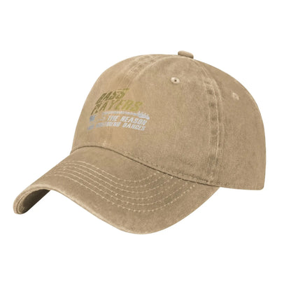 Bass Players Vintage Distressed Baseball Cap – Unisex Adjustable Music Hat
