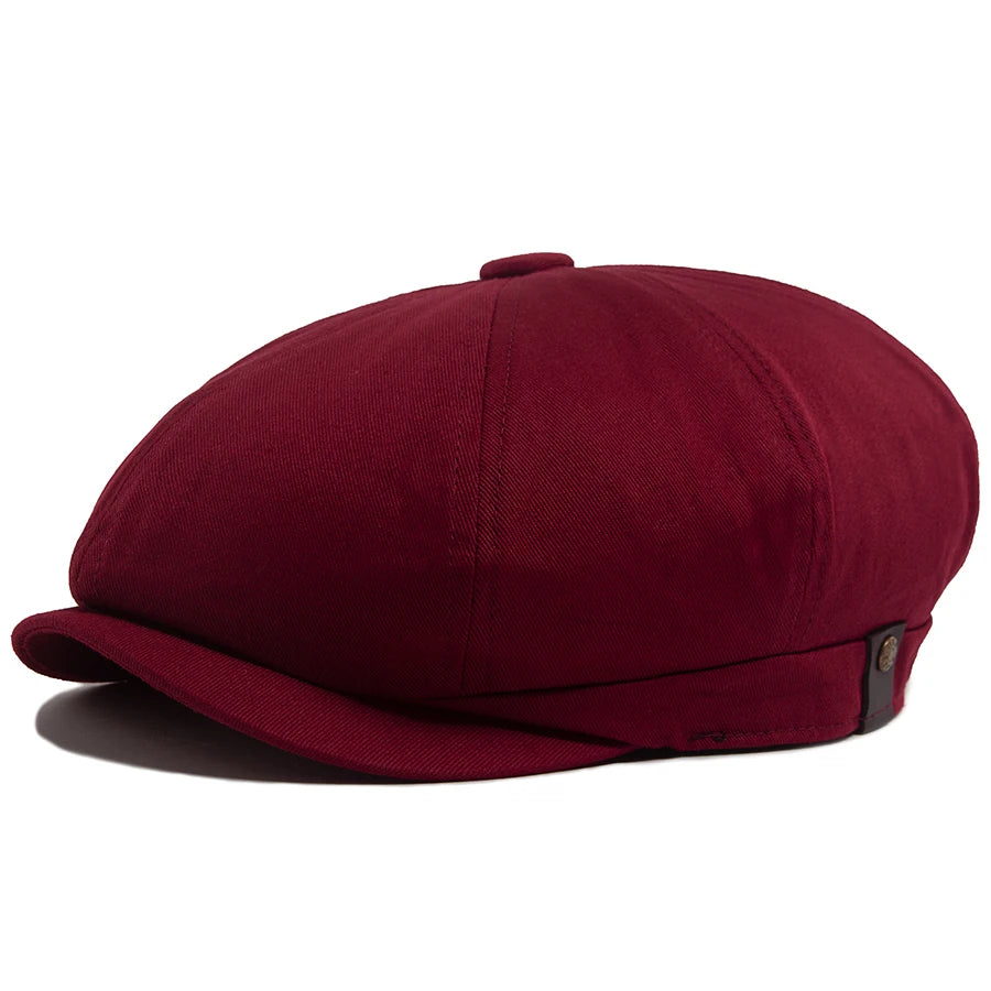 Soft Top Cotton Newsboy Cap | Gentleman's Octagonal Cap | Urban Caps NZ