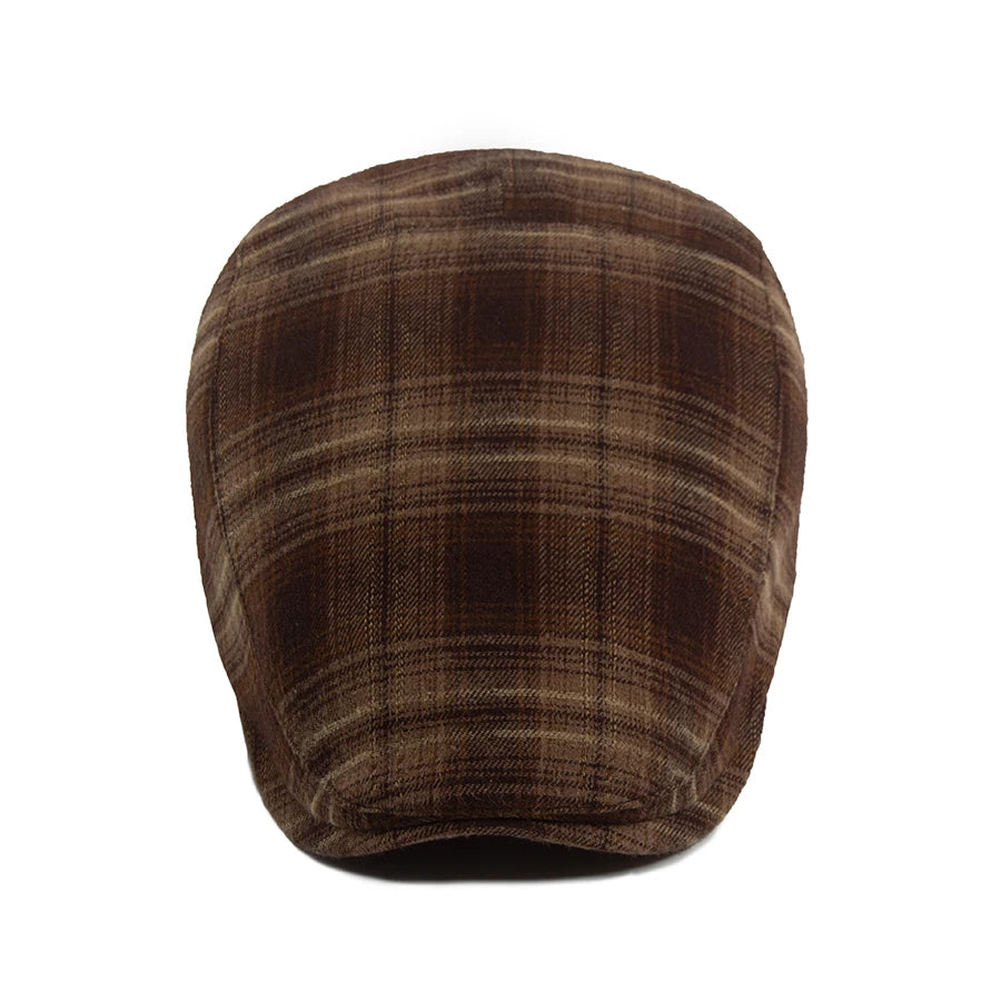 Thin Plaid Herringbone Ivy Cap | Heritage Flat Hat | Urban Caps NZ