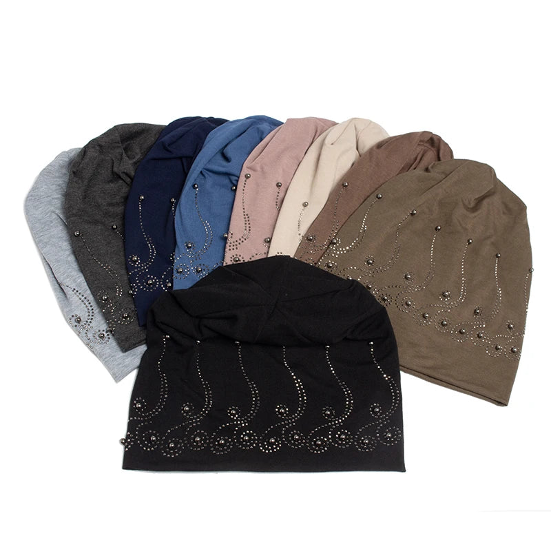 The Cristallo | Rhinestone Pearl Balaclava Beanie | Urban Caps NZ