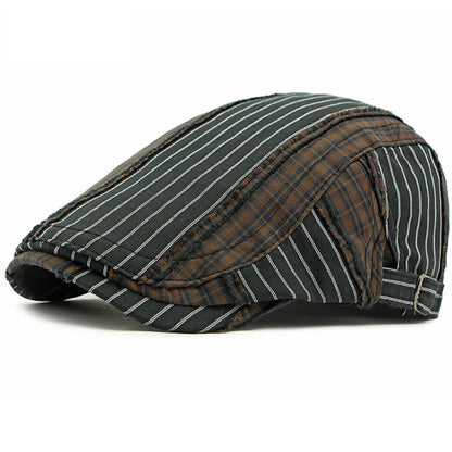 Colchester Plaid Artist Beret in Black