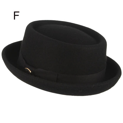 Paris Noir Wool Felt Pork Pie Hat | Urban Caps