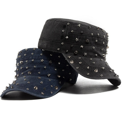 Rivet Detail Cotton Baseball Cap | Punk Rock Sports Cap | Urban Caps NZ