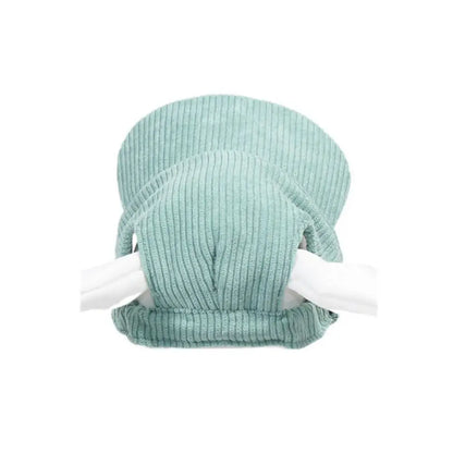 Corduroy dog baseball cap with ear holes in pink