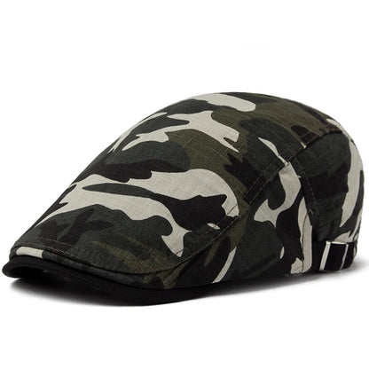 Camouflage Linen Ivy Cap | Country Outdoor Flat Cap | Urban Caps NZ