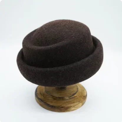 Provence Wool Beret in Mixed Coffee Color