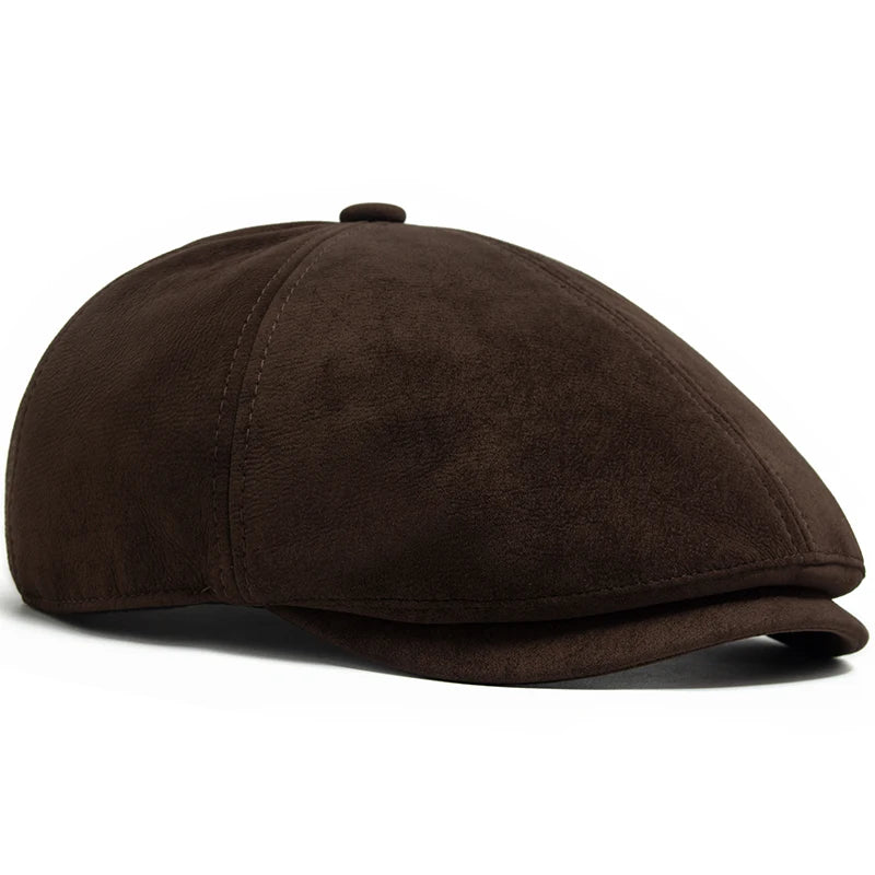Faux Leather Newsboy Cap | English Gentleman's Cap | Urban Caps NZ