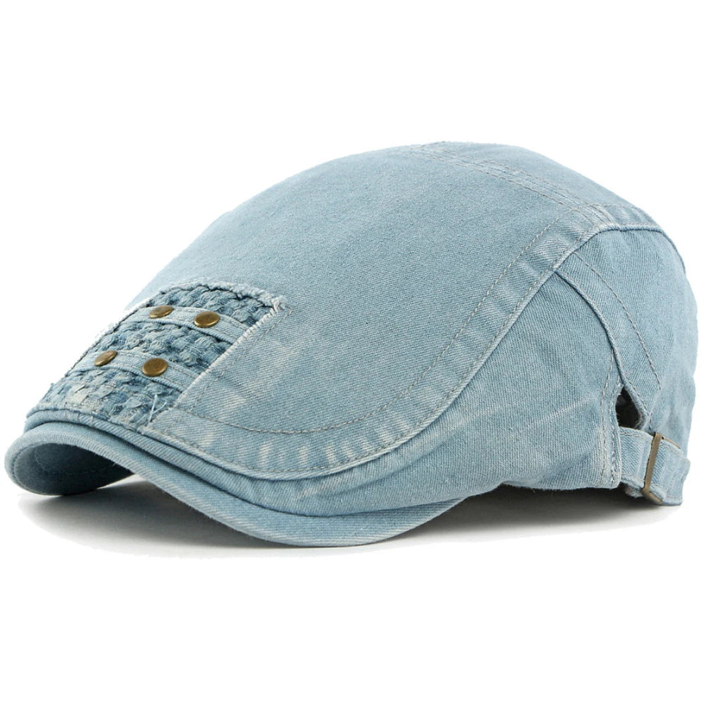 Winchester Geometric Artist Beret in Light Blue