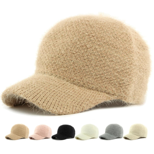 Bermondsey Rabbit Fur-Trim Baseball Cap