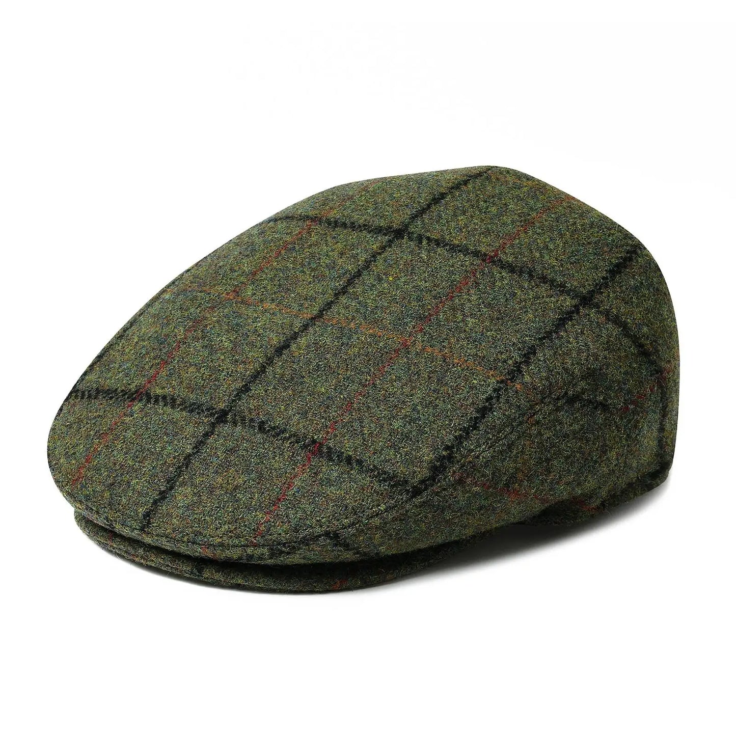 The Gleneagles | Men's Herringbone Wool Blend Driving Flat Cap | Urban Caps NZ