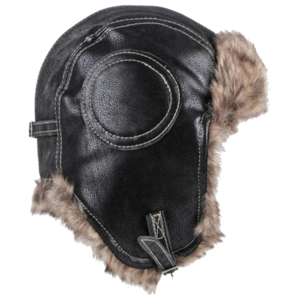 Ambleside Faux Leather Trapper Hat
