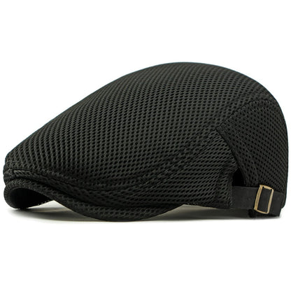 Godalming Mesh Breathable Beret in Black