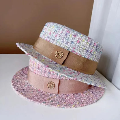 Belgravia Pearl-Trim Tweed Pillbox Hat
