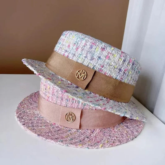 Belgravia Pearl-Trim Tweed Pillbox Hat