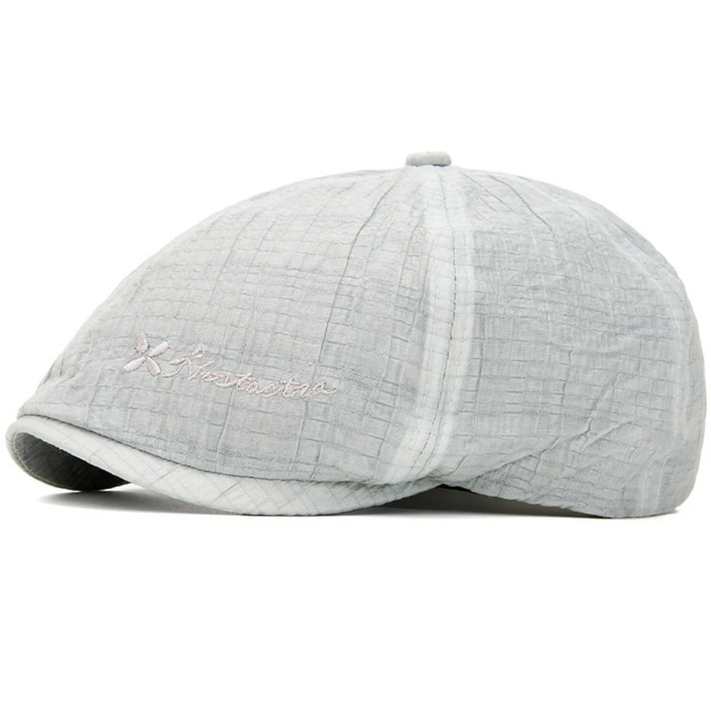 Camborne Letter Ivy Cap in Light Grey