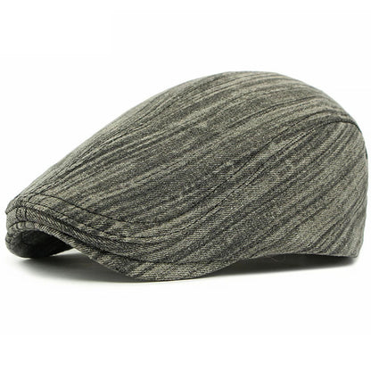 Grenoble Washed Denim Beret in Black