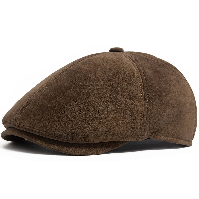Faux Leather Newsboy Cap | English Gentleman's Cap | Urban Caps NZ