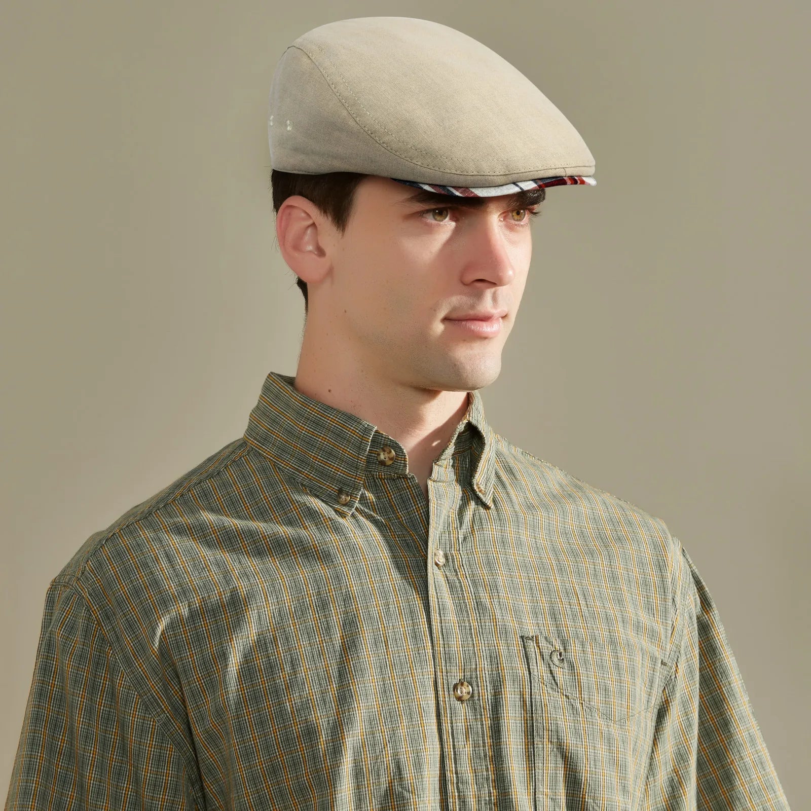 The Lucca | Men's Soft Vintage Linen Flat Cap | Urban Caps NZ