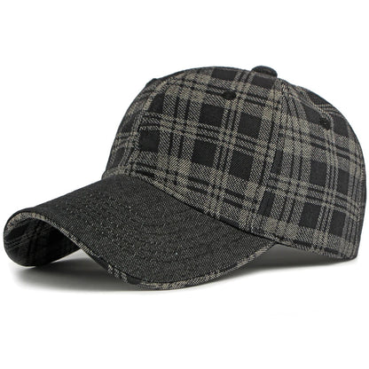 Richmond Plaid Snapback Cap in Black