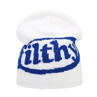 The Skullcap | Y2K Letter Knitted Hip Hop Beanie | Urban Caps NZ