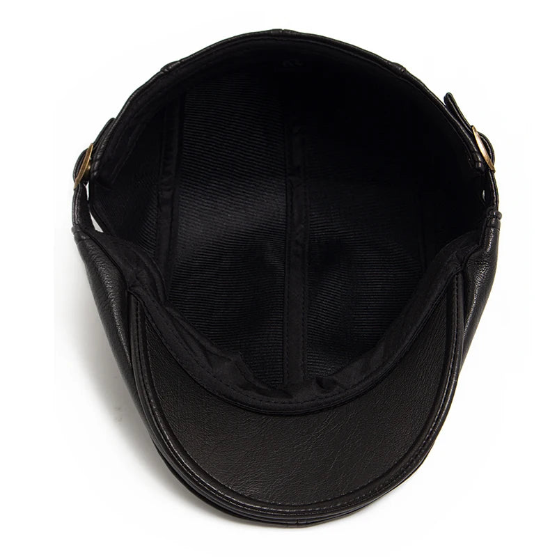 Premium Faux Leather Ivy Cap | English Winter Flat Cap | Urban Caps NZ